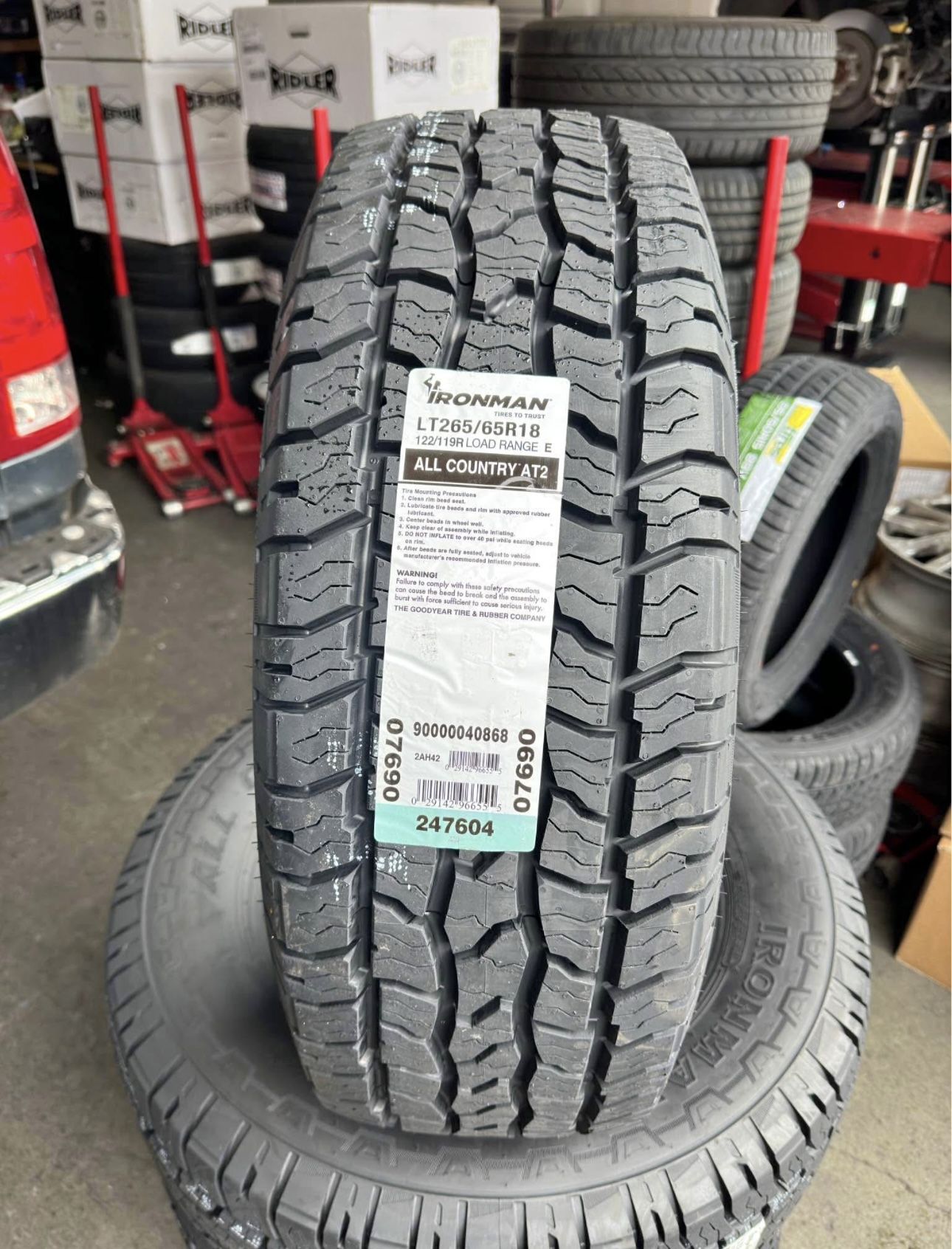 LT 265/65R18 Ironman All Country AT2 10Ply Load Range E Brand New 4 Tires
