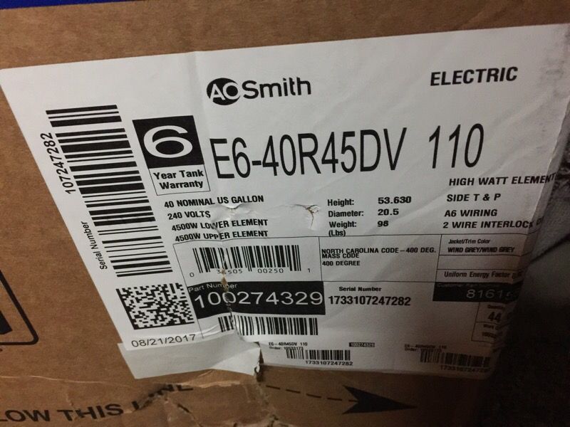 Ao Smith Water Heater E640r45dv 110 Heating Element Shop Now www