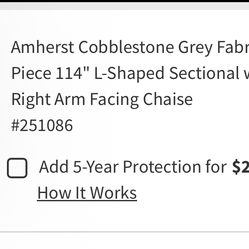 Cobblestone Grey 114" L-shaped Sectional