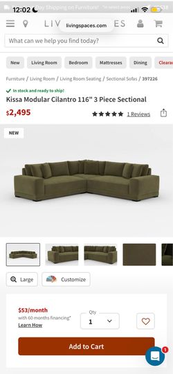 Brand new Living Spaces Sectional