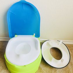 Summer Infants My Fun Potty & Step Stool Convertible training baby toddler Blue/Green