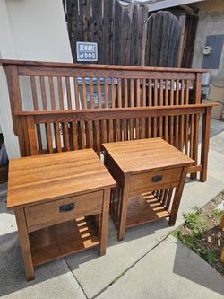 Mission Bed and Nightstands