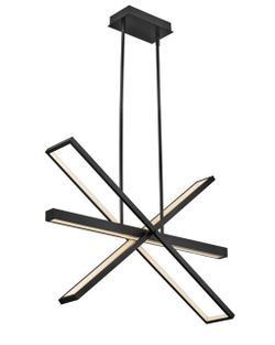 Modern Black LED Geometric Chandelier Pendant Light