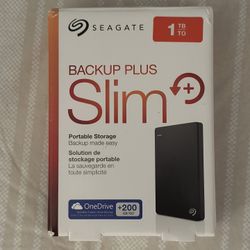 Seagate Backup Plus Slim 1TB External Hard Drive – Like New OBO