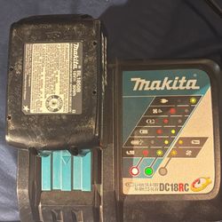 Makita 18v Battery And Charger 