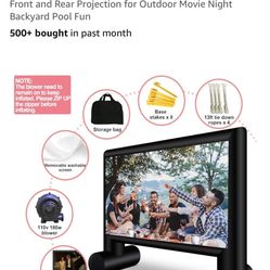15ft Inflatable Movie Screen With WiFi Projector 