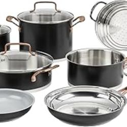Cuisinart 11-Piece Matte Black Elegance Cookware SetCuisinart 11-Piece Matte Black Elegance Cookware Set