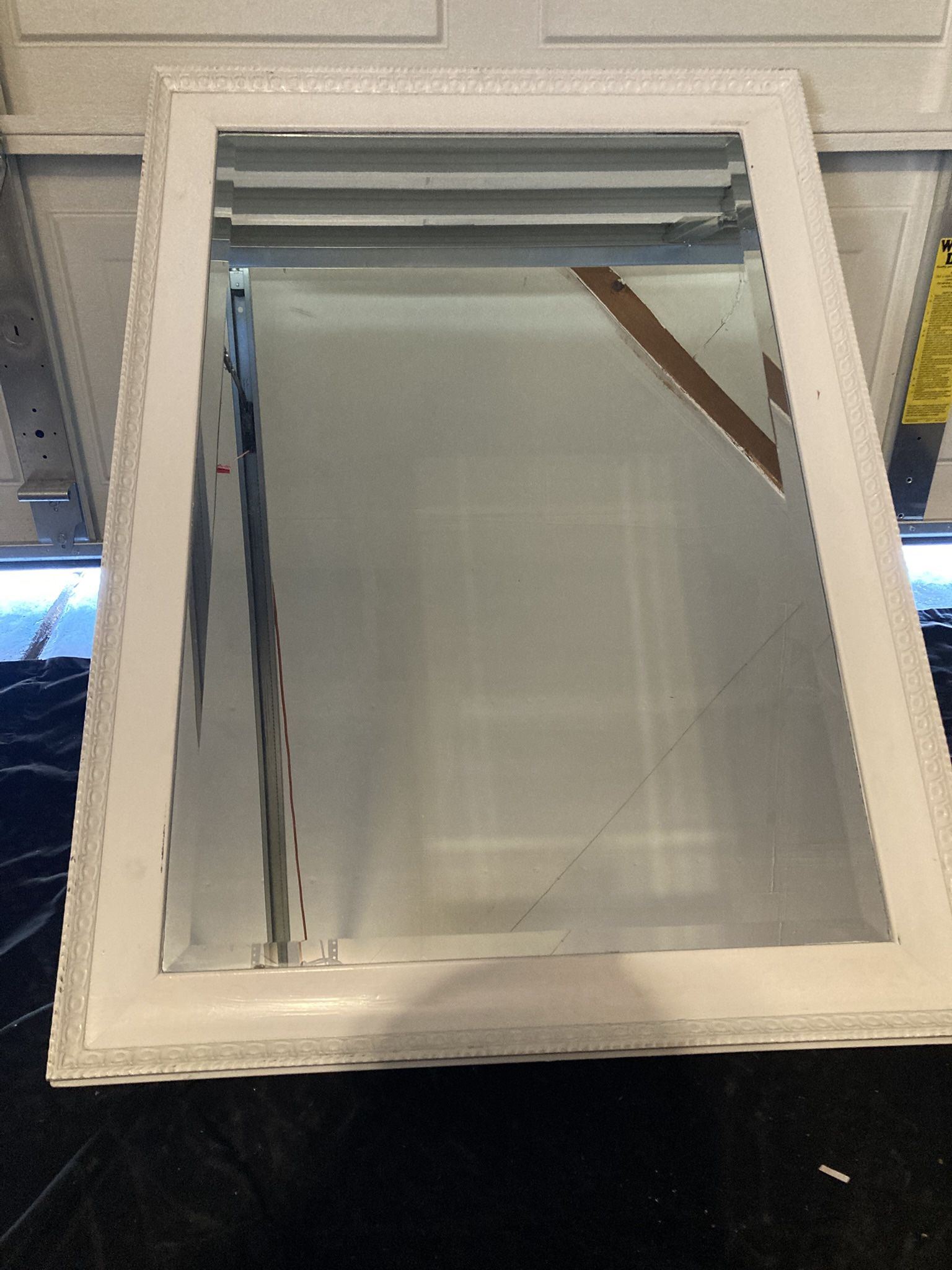 White Frame Mirror 41x29(Warm Spring And Green Valley)