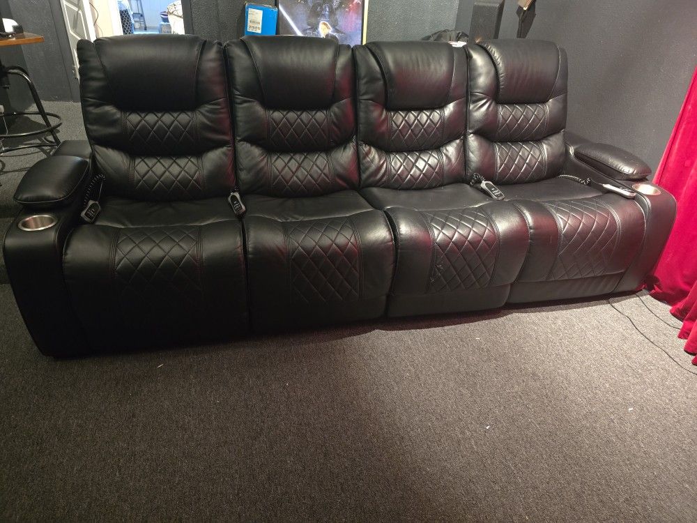 Leather Movie Theater Couch