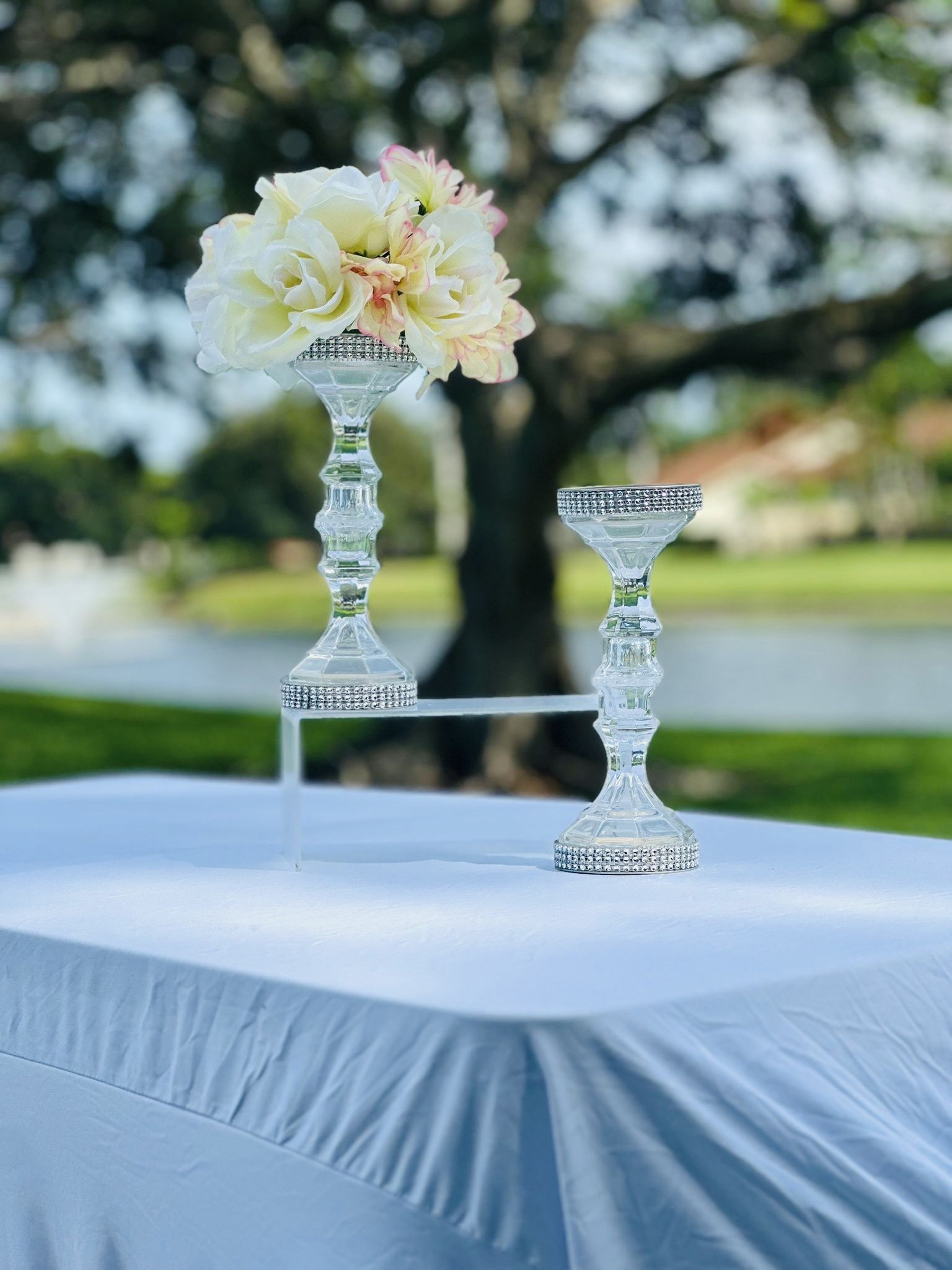 Mason Rhinestone Candle Holder Set Of 2