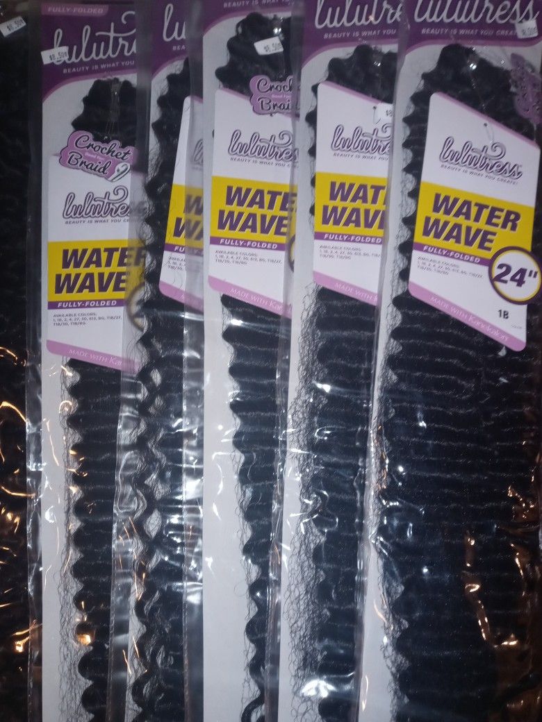 6 Packs 24" Water Wave Braid/ Crochet/ Passion Twists