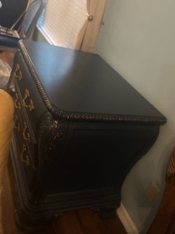 Blue wood dresser