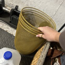 4 Gold Trash Bins