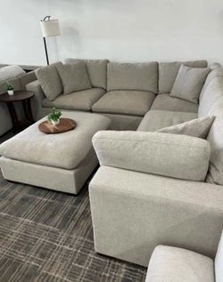 Modern Sectional Sofa + Ottoman