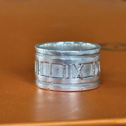 Tiffany & Co. Atlas Sterling 935 Band Ring