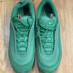 NIKE AIR MAX 97 OLYMPIC RINGS GREEN SNEAKERS MEN'S SIZE-US-11
