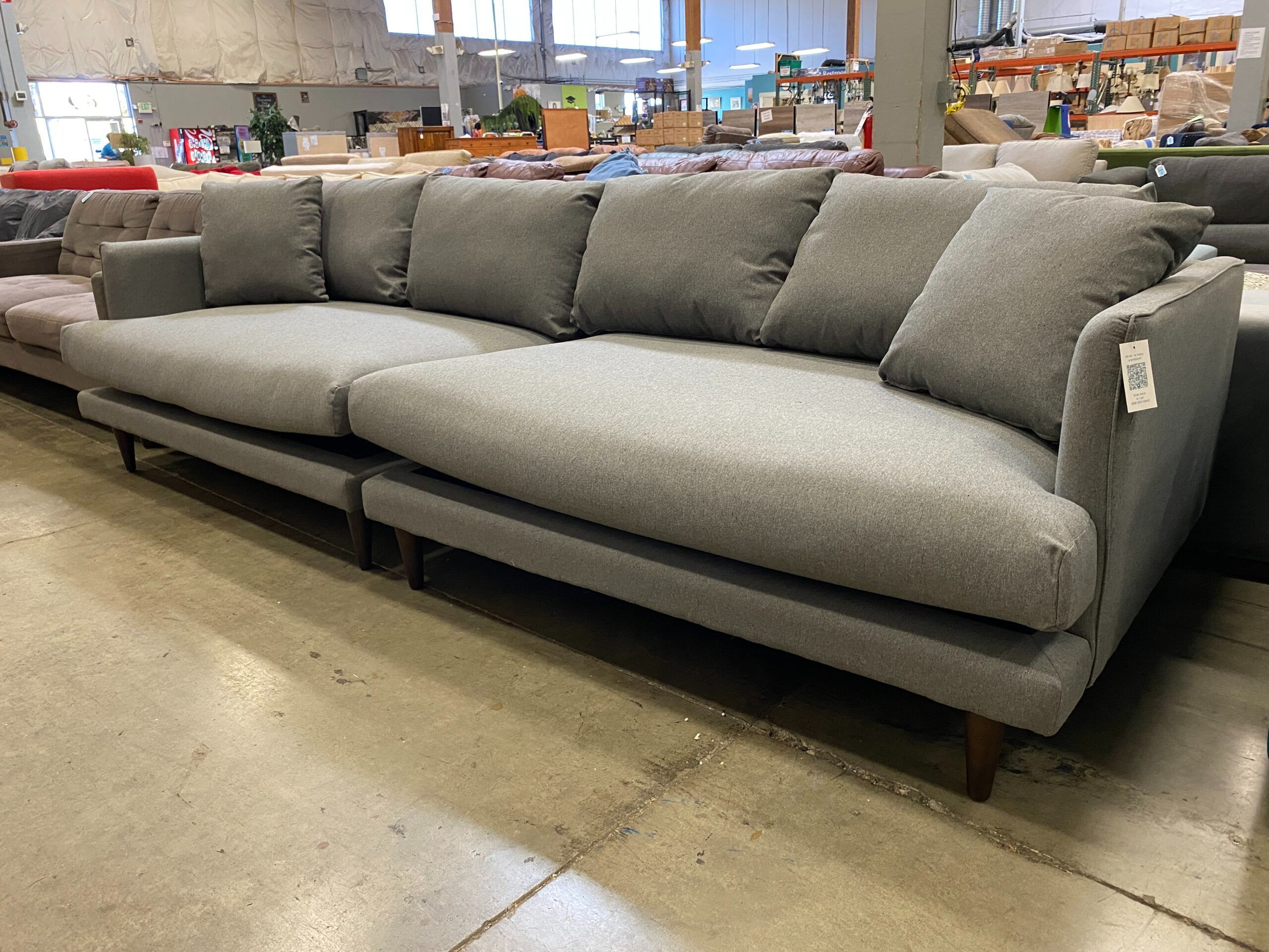NEW! JOYBIRD Lewis Essence Ash Grand Sofa