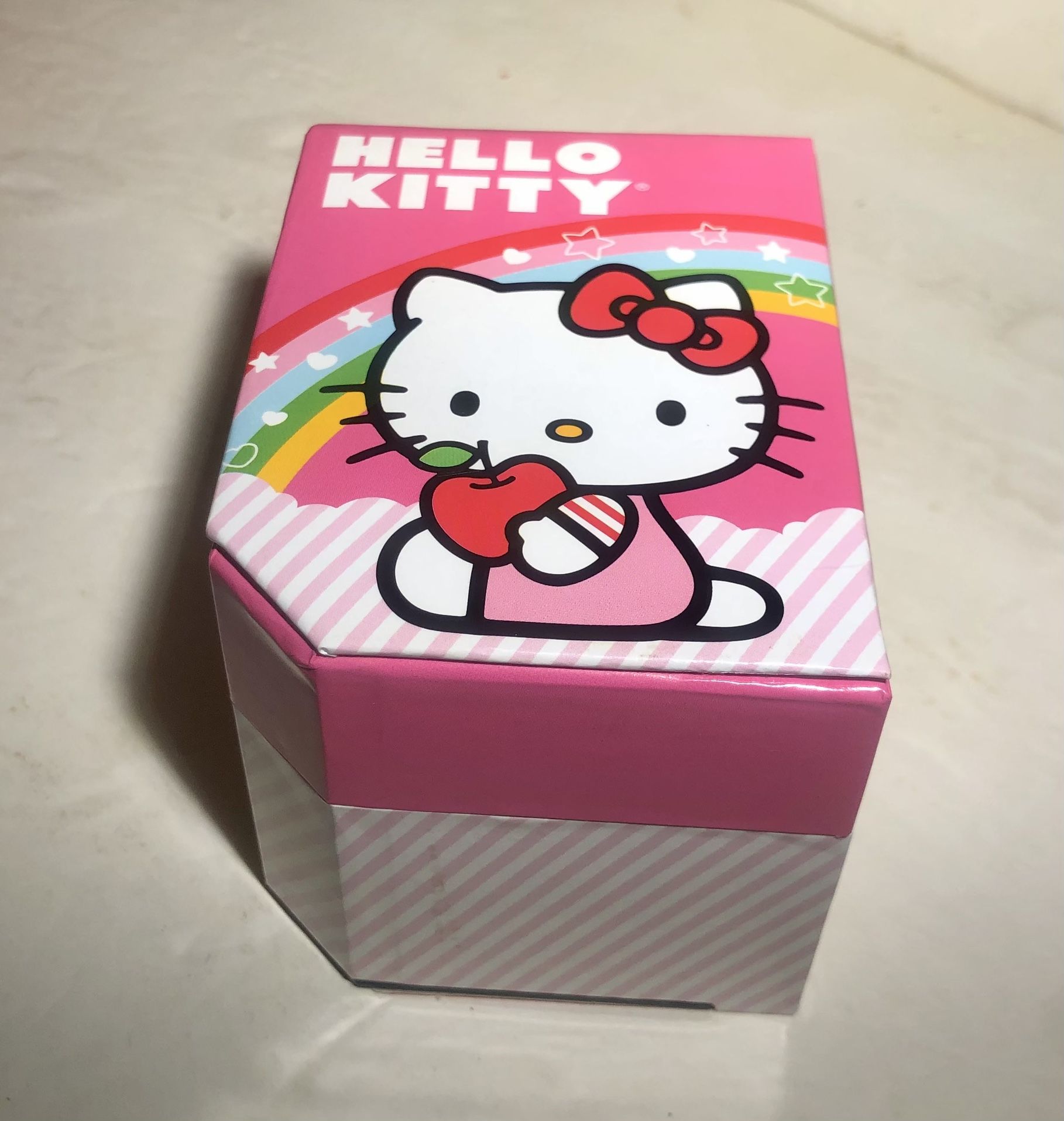 Hello Kitty Pink Leather Band Wristwatch With Two Hello Kitty Stainless Steel Charms Quartz Movement Sanrio New