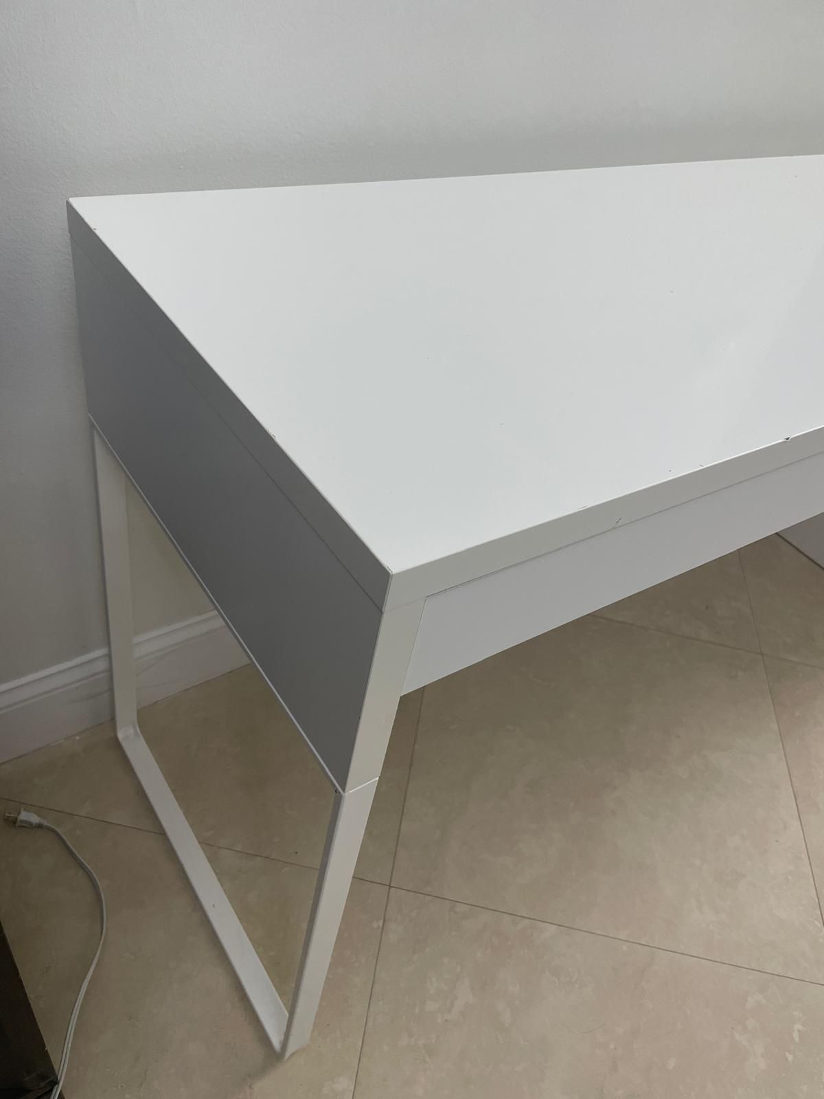 White Computer Table Or Console Table