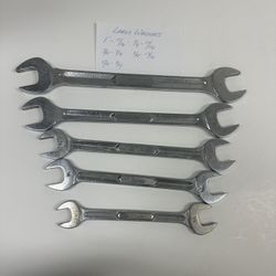 Snap On Five Piece Wrench Set 5/8 To An Inch And A Quarter