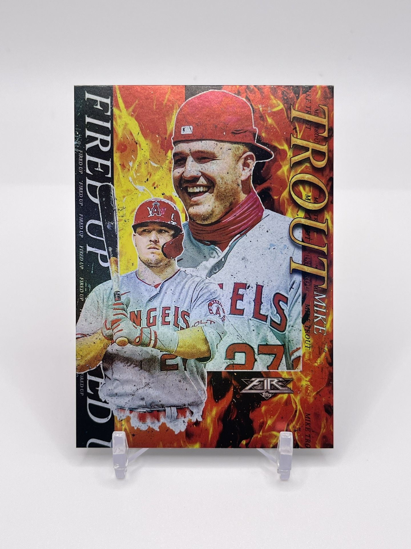2021 Topps Baseball Fire Fired Up #FIU-2 Mike Trout