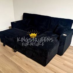 New Black Sofa Bed 