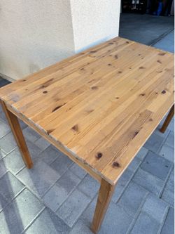 Wooden tables and chairs