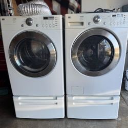 LG Washer Gas Dryer- Washer needs a belt. Package  deal only.