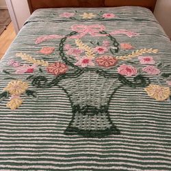  Vintage Chenille Bed Spread Beautiful