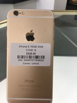 GOLD IPHONE 6 WITH 16GB!