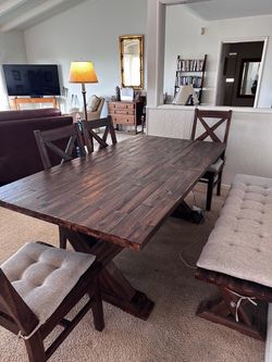Kitchen Table with bench and chairs