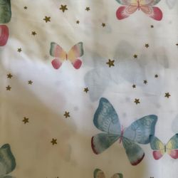 3 Flat Twin Sheets Butterfly Print