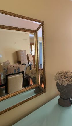 Mirror- Antique Gold Trim NEW 47x34 Gold 