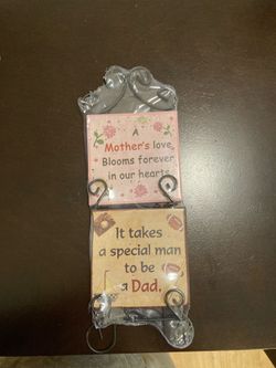 Mother/dad stones tile Plaque wall art- brand new in packaging