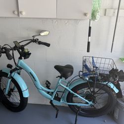 Two 750 Watt Fat Tire E-bikes Barely Used