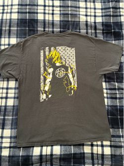 Dragonball Goku SS American Flag T-Shirt - Worn Good Condition