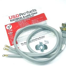 "USD Products" Electrical 5Ft/1.5m Range Cord 3 Prong Wire, 250V, 50 Amp - New Sealed