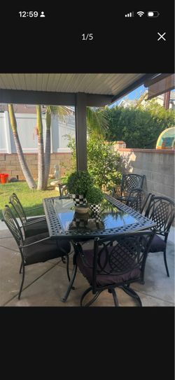 Aluminum Patio Dining Set with Chairs