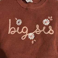 Big Sister Sweater Size 2t New