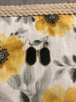 Black Sparkly Earrings