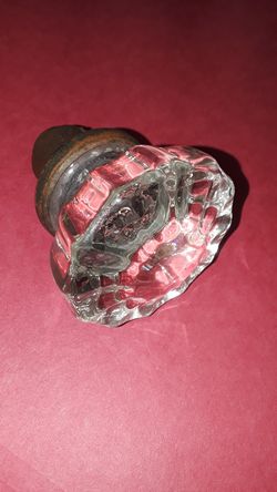 Antique Fluted Crystal Glass Dorr Khod Bronze Neck