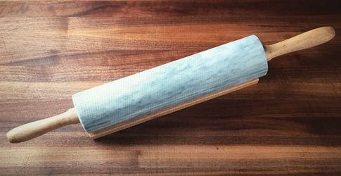 Fox run 4050 marble rolling pin , white