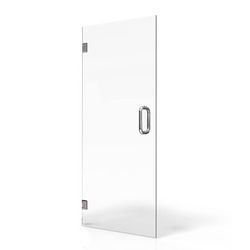 NEW GLASS SHOWER DOOR ONLY   Frameless Pivot Shower Door With 3/8-In Crystal Clear Glass