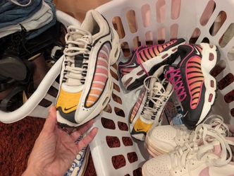 Lots of shoes and sneakers