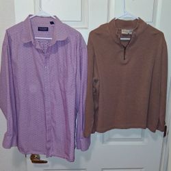 Men Casual Clothes 2 Pants And  1 Shirt And 1 Sweater  In Good Condition 