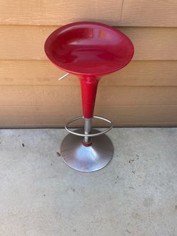 Shedrack Red Adjustable 23-32-inch Swivel Bar Stool