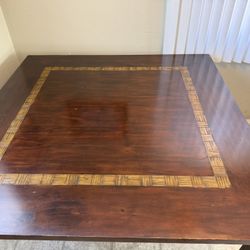 Pier 1 Imports Solid Wood Square Dining Table – Handcrafted, 55” x 55”