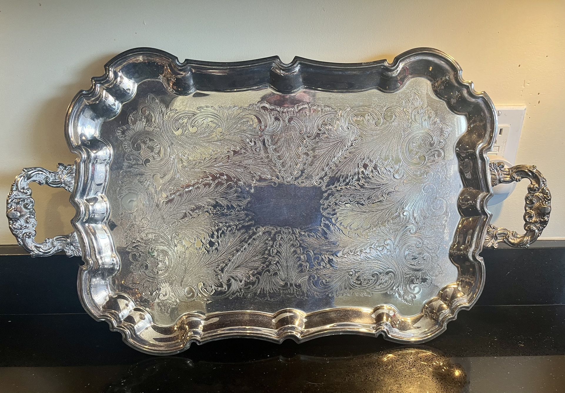 Vintage Leonard Silver Plate Coffee/Tea /Creamer/Sugar Set w/ Tray