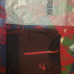 Gymshark Onyx 5.0 Activewear Top Men's Medium Black Red