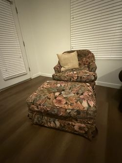 BIRD AND FLOWERED CHAIR